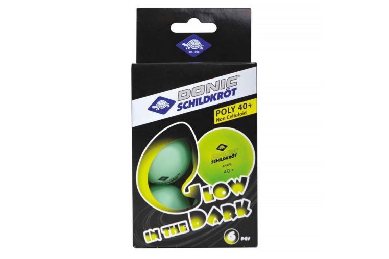 Мячики для н\тенниса 40+ Donic GLOW IN THE DARK 6 штук 608507 зеленый 