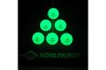 Мячики для н\тенниса 40+ Donic GLOW IN THE DARK 6 штук 608507 зеленый фото 1