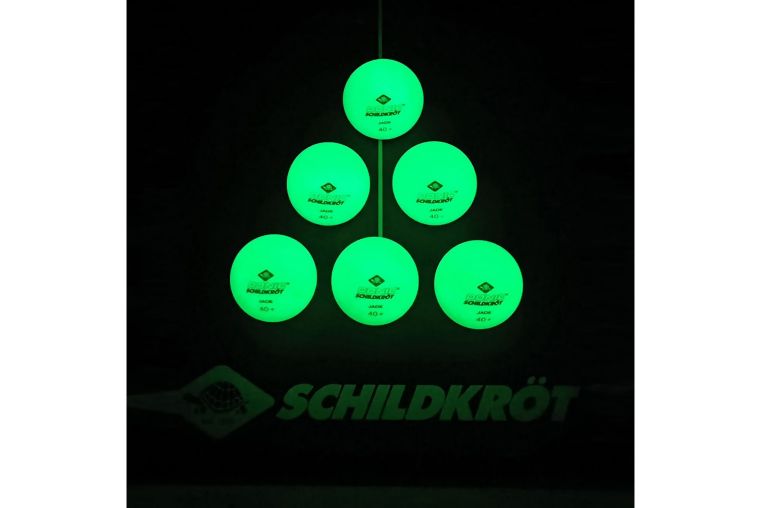 Мячики для н\тенниса 40+ Donic GLOW IN THE DARK 6 штук 608507 зеленый фото 1
