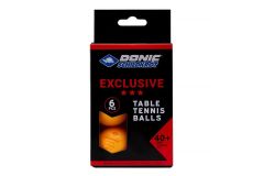 Мячики для н\тенниса 3* 40+ Donic EXCLUSIVE 6 штук 658038E оранжевый