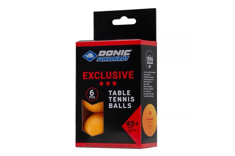 Мячики для н\тенниса 3* 40+ Donic EXCLUSIVE 6 штук 658038E оранжевый фото 2