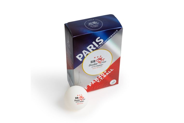 Мяч для настольного тенниса Double Fish Paris 2024 Olympic Games 3*** PAR40+ ITTF Approved, 6шт фото 1
