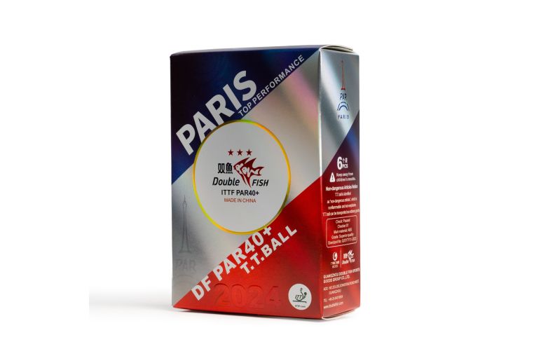 Мяч для настольного тенниса Double Fish Paris 2024 Olympic Games 3*** PAR40+ ITTF Approved, 6шт фото 3