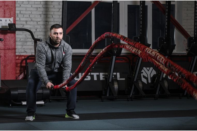Канат тренировочный YouSteel нейлон, в чехле, D38мм, длина 15 м, красный фото 2