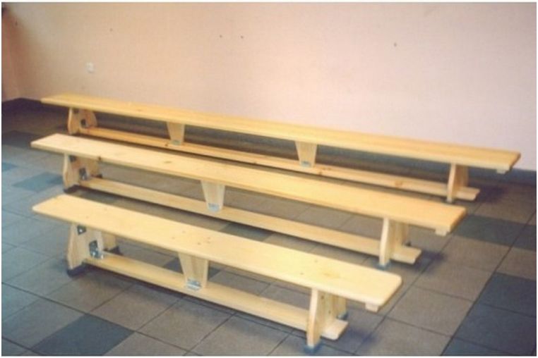 Скамья гимнастическая Atlet (доска) на деревянных ножках 2,5 м IMP-A404 