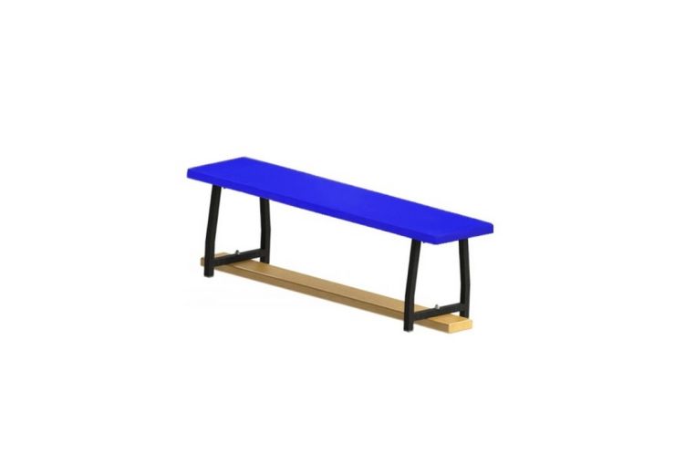 Скамейка гимнастическая 100см, полумягкая, ножки метал Dinamika ZSO-004388 