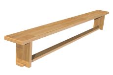 Скамейка гимнастическая 2,5м (ножки деревянные) ФСИ 6762