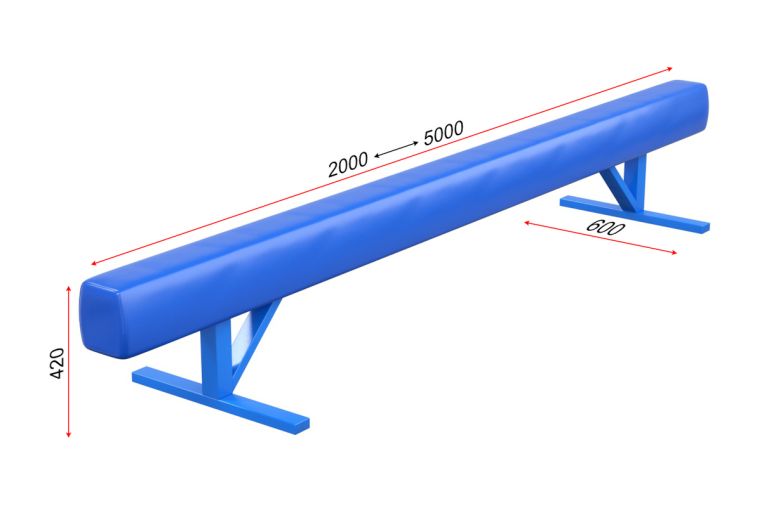 Бревно гимнастическое низкое мягкое L= 3 м Glav 04.10.07-3 фото 1