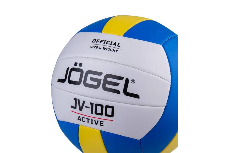 Мяч волейбольный Jogel JV-100 р.5, синий\желтый фото 2