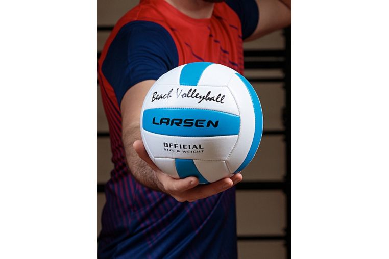 Мяч волейбольный пляжный Larsen Beach Volleyball Blue р.5 фото 2