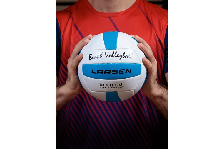 Мяч волейбольный пляжный Larsen Beach Volleyball Blue р.5 фото 3