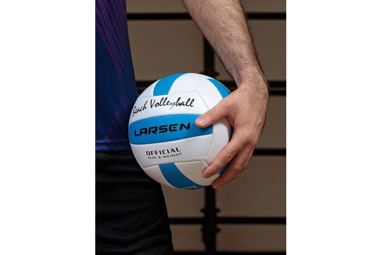 Мяч волейбольный пляжный Larsen Beach Volleyball Blue р.5 фото 4