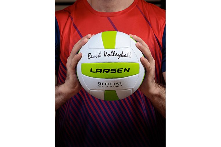 Мяч волейбольный пляжный Larsen Beach Volleyball Green р.5 фото 1