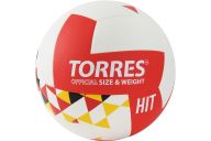 Мяч волейбольный Torres Hit V32055 р.5 бело-красно-мультколор