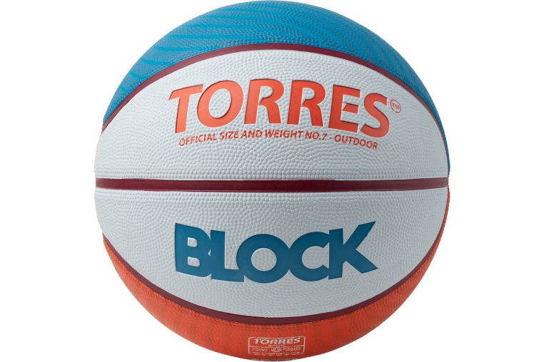 Мяч баскетбольный Torres Block B023167 р.7 фото 4