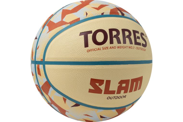 Мяч баскетбольный Torres Slam B023147 р.7 фото 1