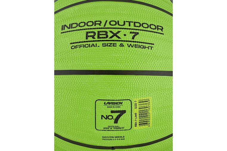 Мяч баскетбольный Larsen RBX7 Lime р.7 фото 1