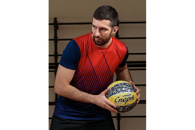 Мяч баскетбольный Larsen Style Black\Yellow р.7 фото 3