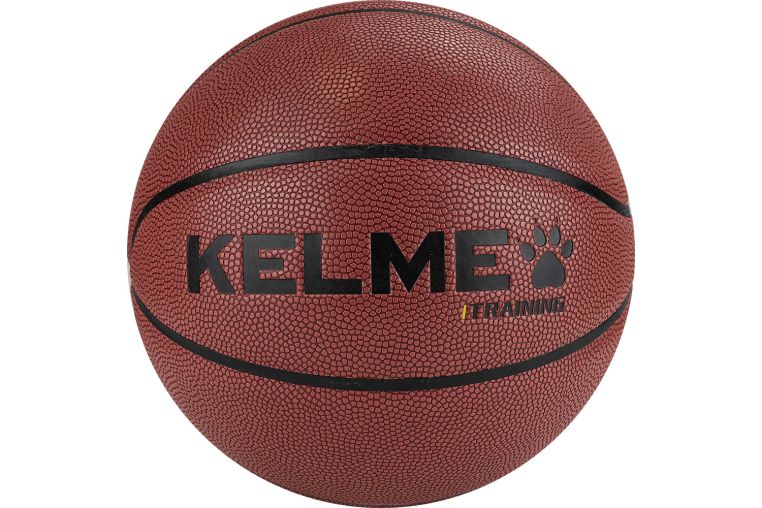 Мяч баскетбольный Kelme Hygroscopic 8102QU5001-217, р. 7, 8 панелей, ПУ, бут.кам., коричнево-черный 