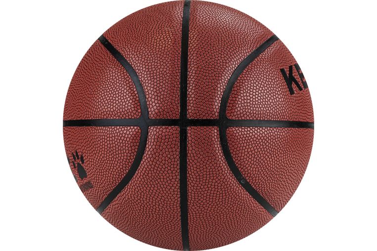 Мяч баскетбольный Kelme Hygroscopic 8102QU5001-217, р. 7, 8 панелей, ПУ, бут.кам., коричнево-черный фото 1