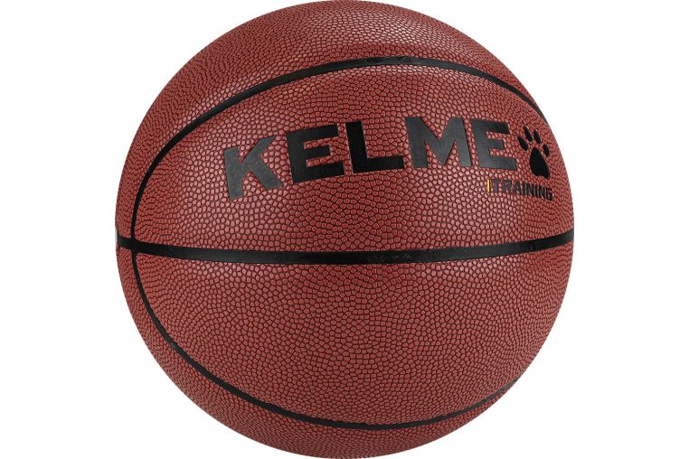 Мяч баскетбольный Kelme Hygroscopic 8102QU5001-217, р. 7, 8 панелей, ПУ, бут.кам., коричнево-черный фото 2