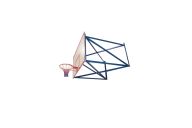 Ферма для щита баскетбольного, вынос 1,0 м, разборная Ellada М192