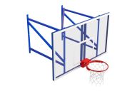 Баскетбольная ферма со щитом, кольцом и сеткой Spektr Sport