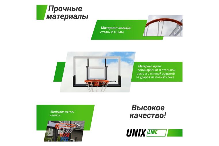 Баскетбольный щит Unix Line B-Backboard 48"x32" R45 BBBDS122BW фото 2
