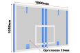 Щит баскетбольный 180х105 см оргстекло 10 мм на металлической раме Spektr Sport фото 1