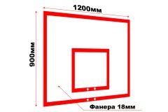 Щит баскетбольный тренировочный из фанеры Glav 01.207