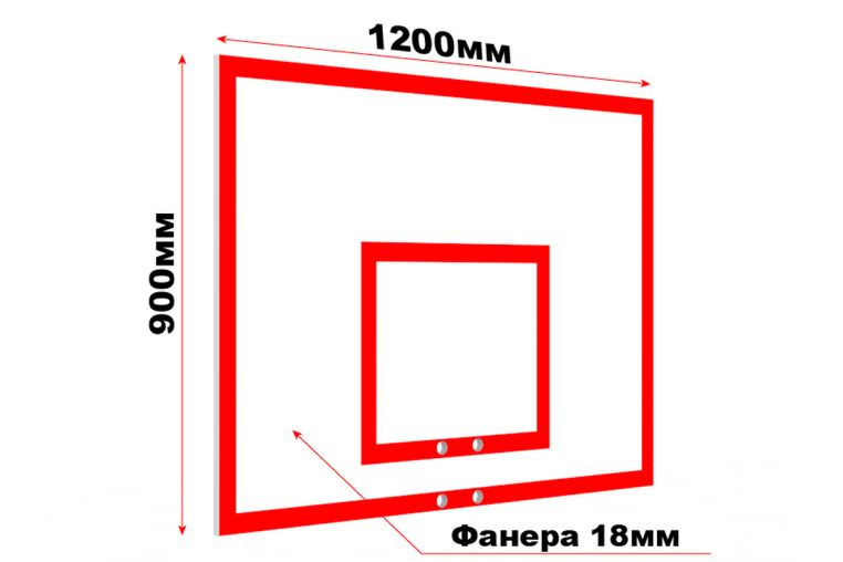 Щит баскетбольный тренировочный из фанеры Glav 01.207 