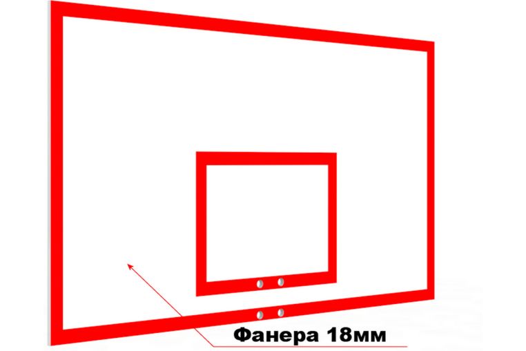 Щит баскетбольный игровой из фанеры Glav 01.208 