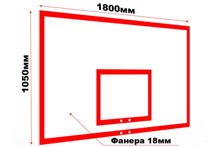 Щит баскетбольный игровой из фанеры Glav 01.208 фото 2