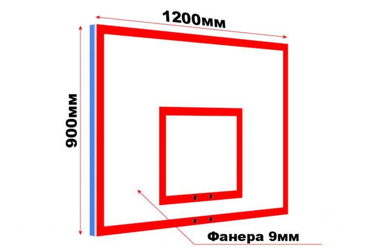 Щит тренировочный из фанеры на металлическом каркасе Glav 01.205 