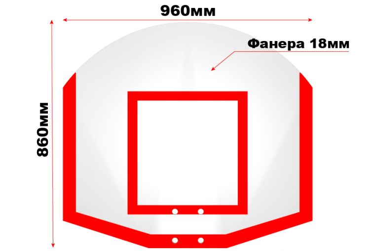 Щит стритбольный, фанерный Glav 01.211 