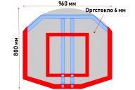 Щит стритбольный из оргстекла Glav 01.212.006