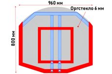 Щит стритбольный из оргстекла Glav 01.212.006