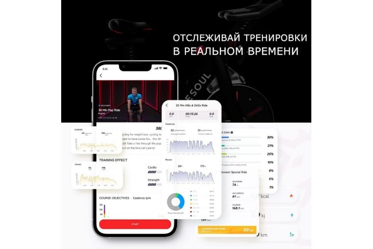 Велотренажер с нагрудным пульсометром Yesoul Smart M1 M1WHITEV206 White фото 2