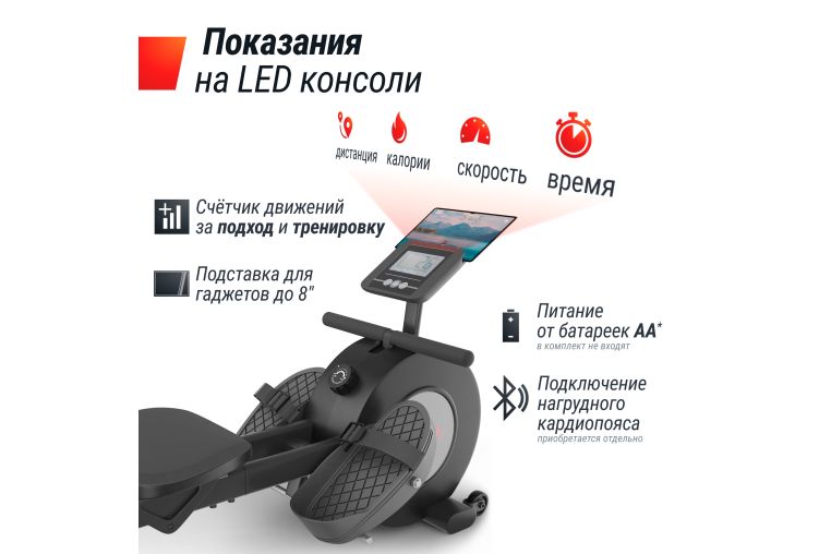 Гребной тренажер UnixFit Techno Rower 360 RMM360 фото 9