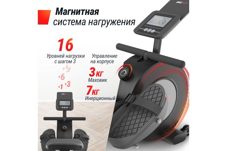 Гребной тренажер UnixFit Techno Rower 360 RMM360 фото 18