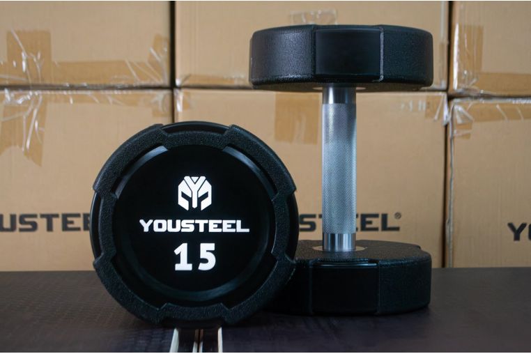 Гантель EVO 15кг полиуретановая YouSteel 