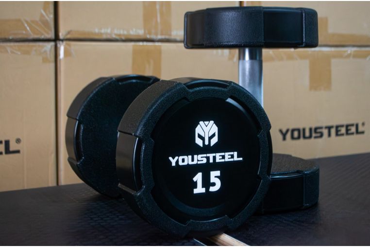 Гантель EVO 15кг полиуретановая YouSteel фото 1