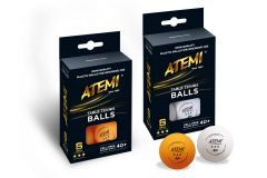 Мячи для настольного тенниса Atemi 3* белый, 6 шт