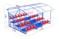 Трибуна с навесом, с ограждением, 4-х рядная Glav 20.014 фото 2