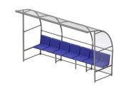 Скамейка для запасных игроков с навесом на 7 посадочных мест SportWerk SpW-SZ-7C