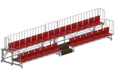 Трибуна двухрядная 30 мест телескопическая сборно-разборная ФСИ 9106