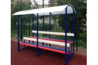 Трибуна на 12 человек с козырьком (брус) Spektr Sport