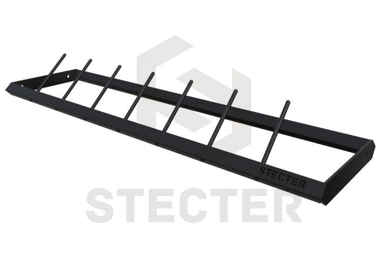 Стеллажная полка для дисков штанги Stecter с разделительными колышками (L1800 мм) 2462 