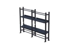 Модульный стеллаж Spektr Sport для гантелей, гирь и медболов 258х43х195 (2 секции)