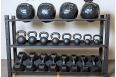 Модульный стеллаж Spektr Sport для гантелей, гирь и медболов 378х43х120 (2 секции) фото 5